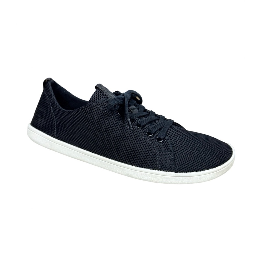 Black and White Casual Sneakers with Streamlined Design